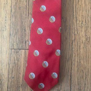 Vintage Saks Fifth Avenue Red Mens Tie